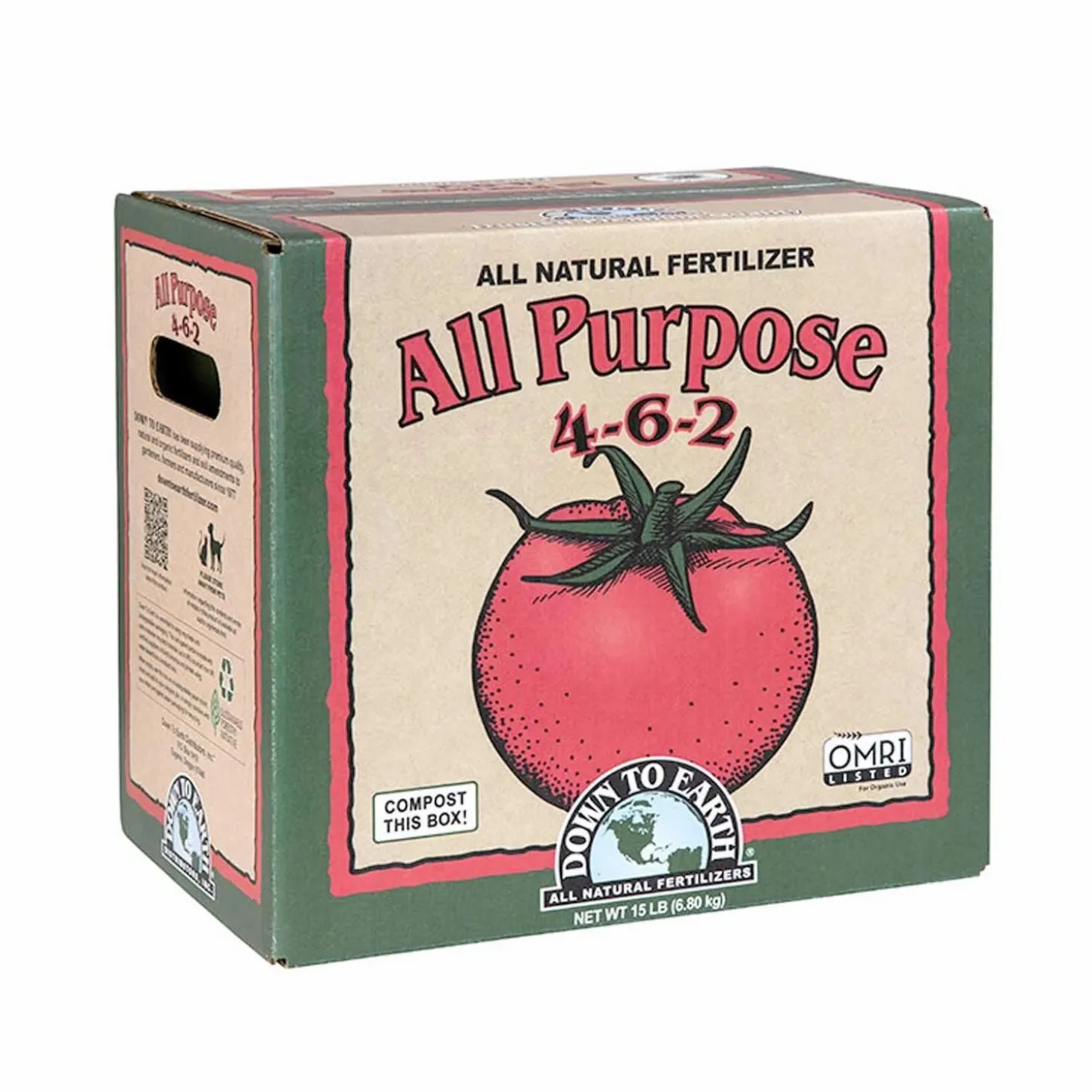 Soils + Fertilizers + Sprays>Roger's Gardens Down To Earth Organic All Purpose Fertilizer - 15Lbs