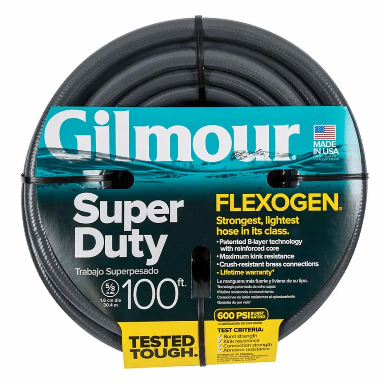 Garden Gloves + Tools + Accessories>Roger's Gardens Gilmour Flexogen Super Duty Hose - 100Ft