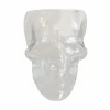 Halloween Decor>Roger's Gardens Glass Skull Bowl - 7" Tall