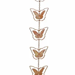Garden Accents + Bird Feeders>Roger's Gardens Mystic Butterfly Rain Chain - 96" Long