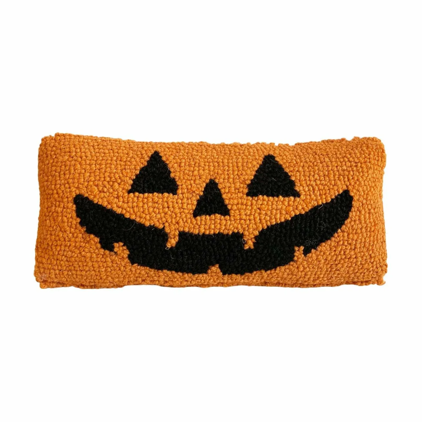 Halloween Decor>Roger's Gardens Pumpkin Hook Pillow - 12" X 5"
