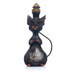 Halloween Decor>Roger's Gardens Rat Potion Bottle Full Of Rat Tails - 8" Tall
