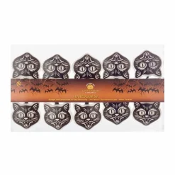 Halloween Decor>Roger's Gardens Scary Black Cats Lights - String Of 10 Lights - 2.5" Tall