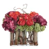 Silk Arrangements>Roger's Gardens Silk Roses & Hydrangeas In Glass Vase