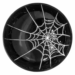 Halloween Decor>Roger's Gardens Spider Web Candy Bowl - 5" Tall