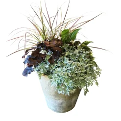 Original Design Arrangements>Roger's Gardens White Autumn In Redstone Flare Pot