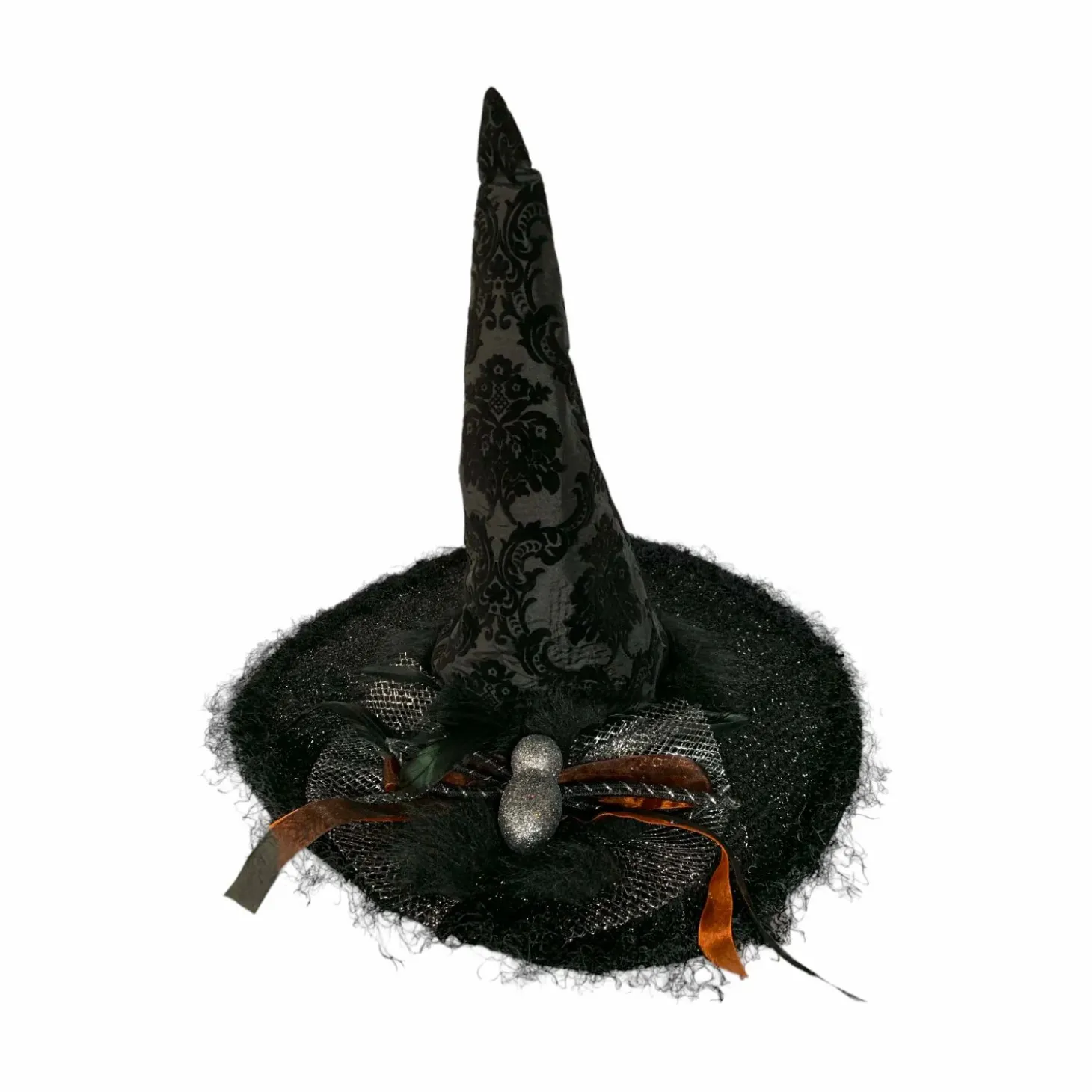 Halloween Decor>Roger's Gardens Witch's Hat With Spooky Spider - 19" Tall